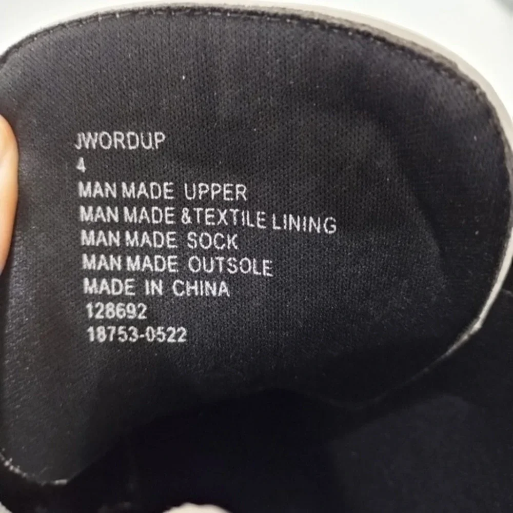 Steve‎ Madden JWORDUP Ankle Boots Girls 4 White Black Front Zipper Round Toe EUC